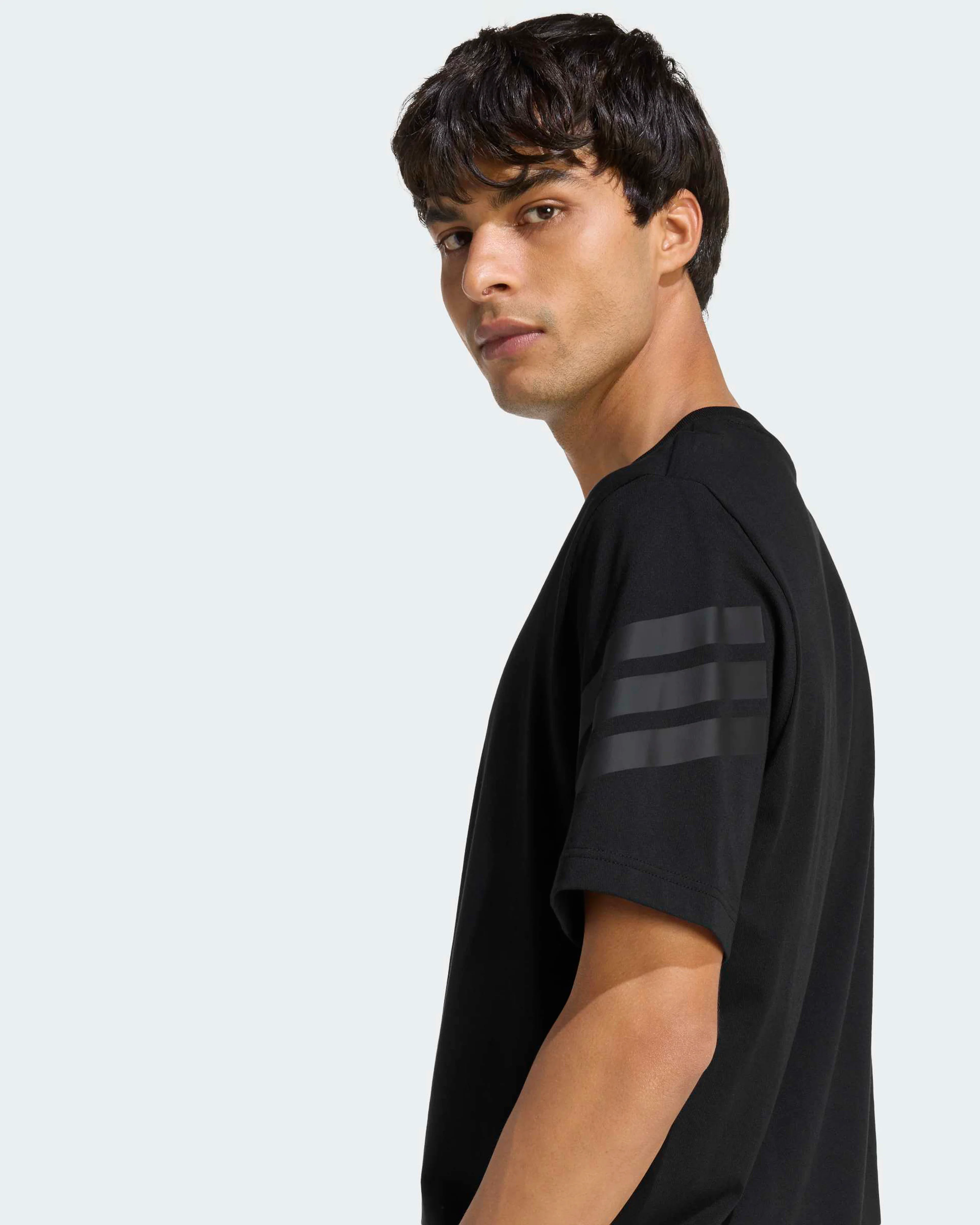 Mens Night T-shirt Black - Image 5