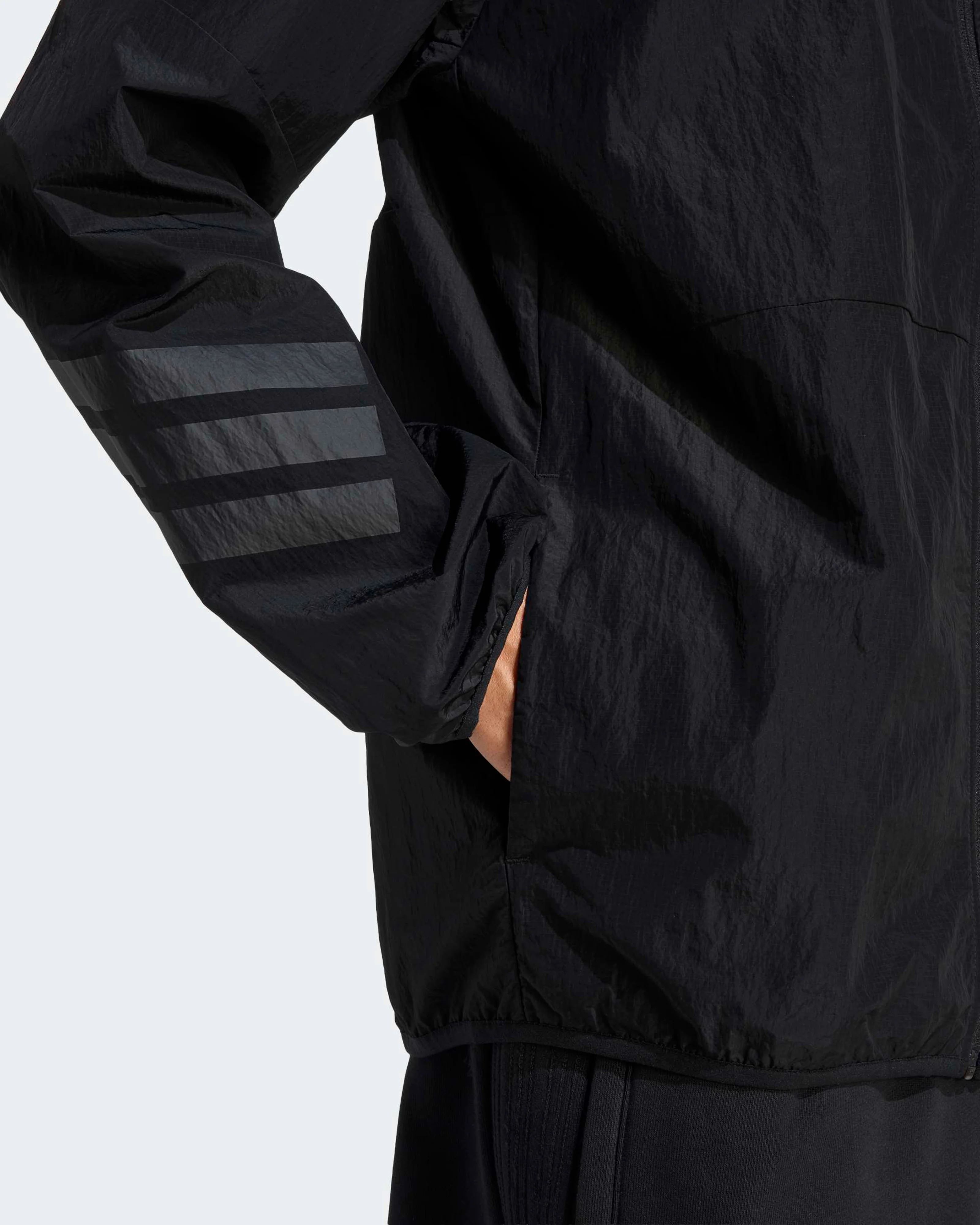 Mens Night Windbreaker Black - Image 5