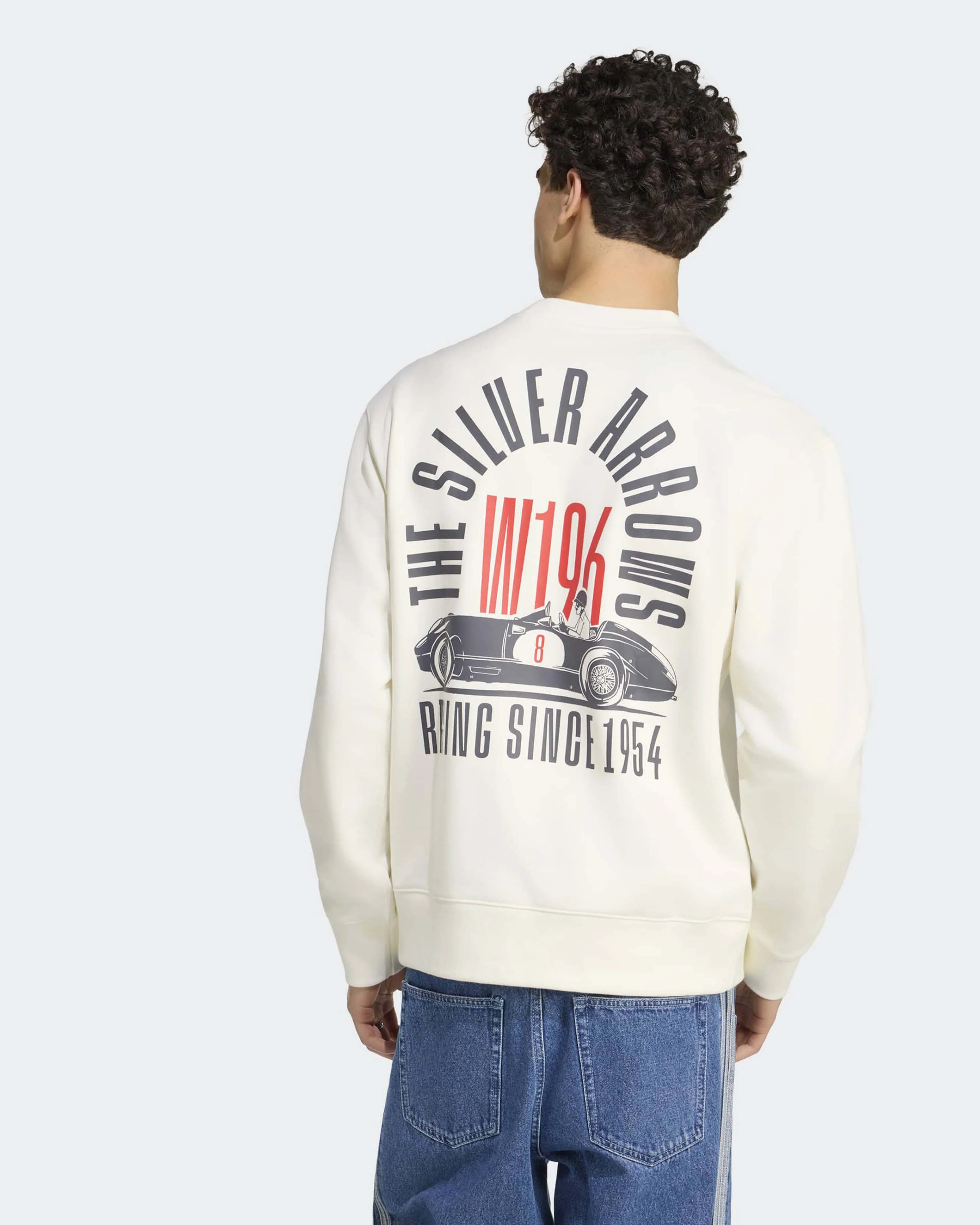 Mens Silver Arrows 1955 Sweat Top Off White - Image 2