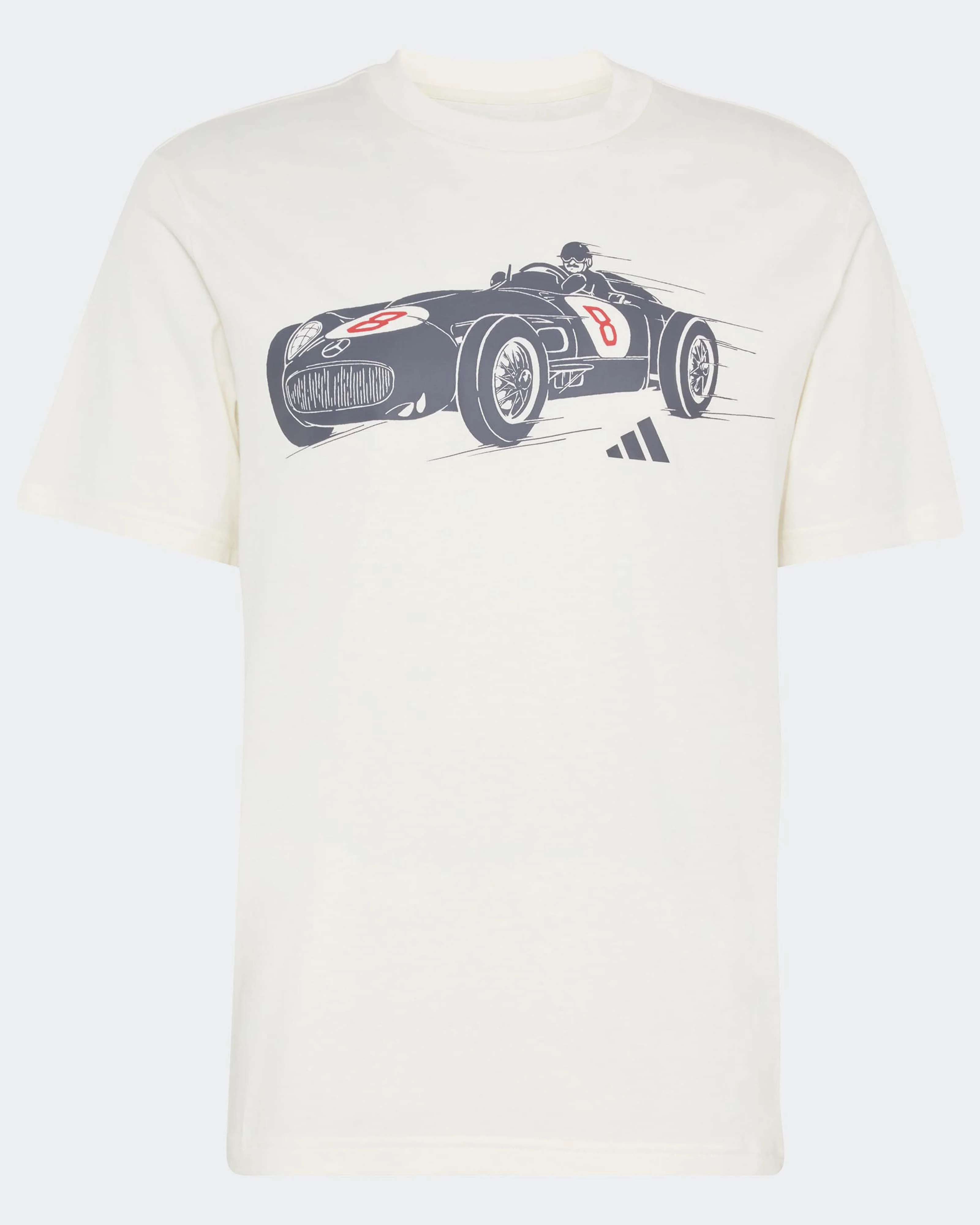 Mens Silver Arrows Graphic T-shirt Off White - Image 7