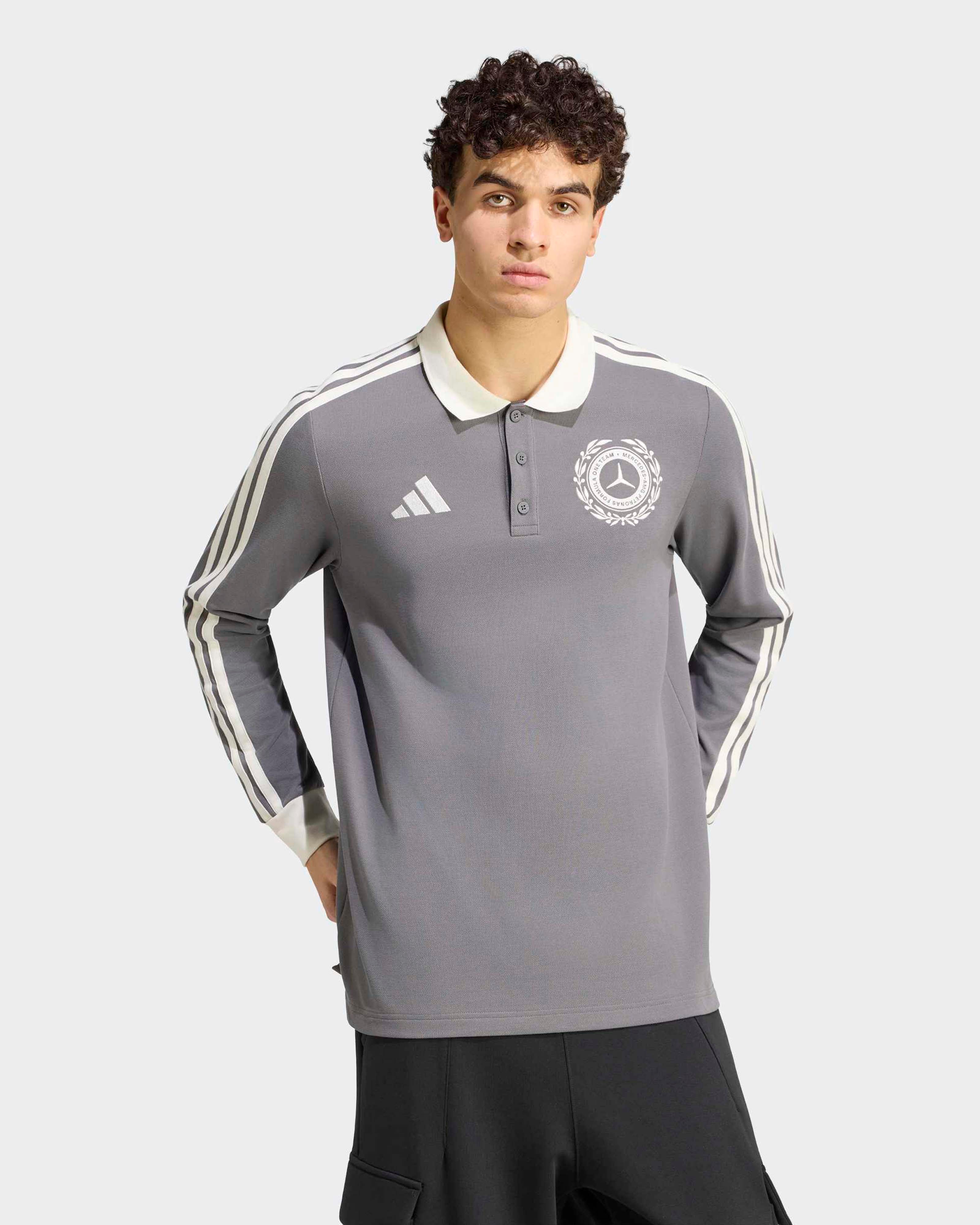 Mens Silver Arrows Icon Polo Grey - Image 2