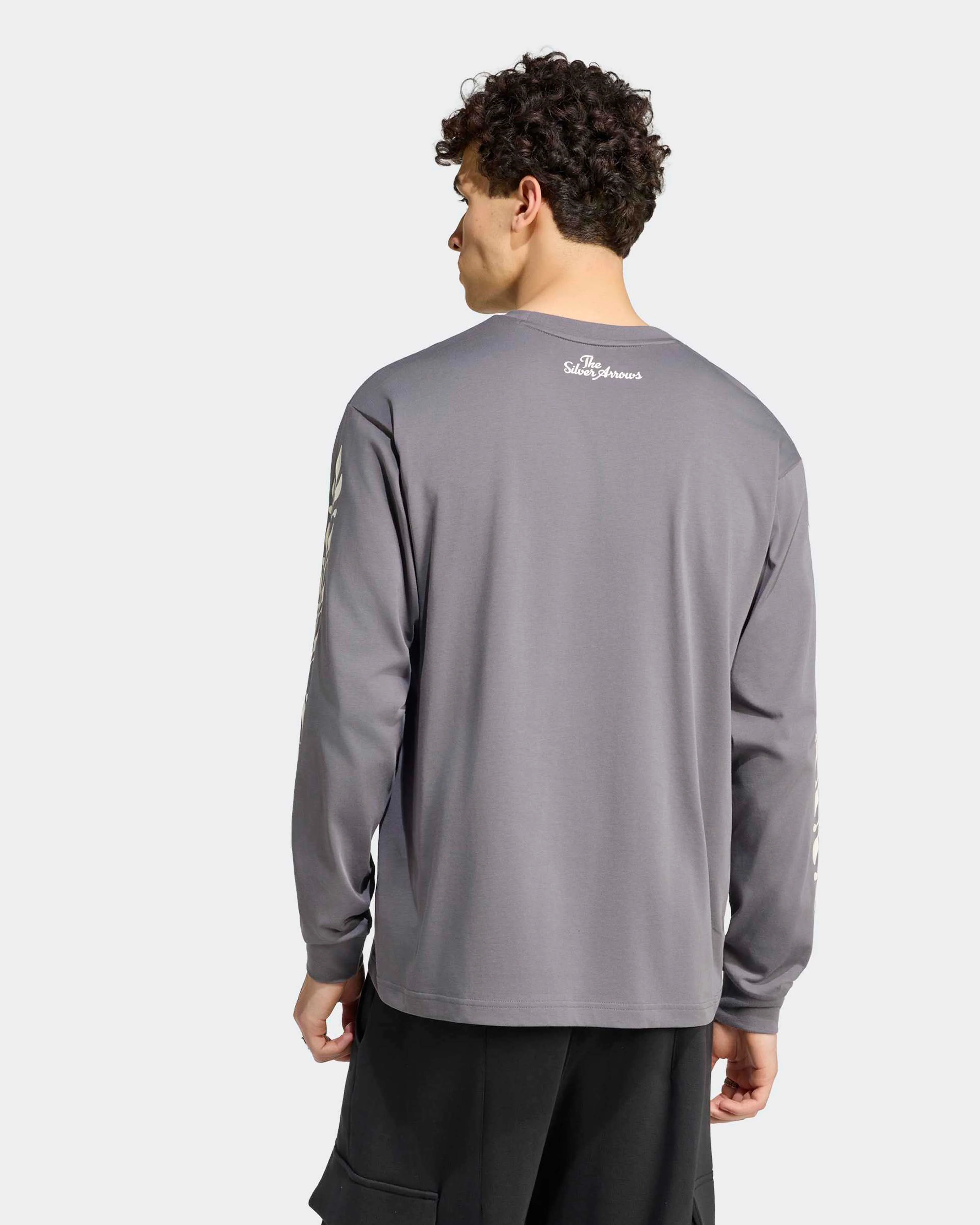 Mens Silver Arrows Longsleeve T-shirt Grey - Image 2
