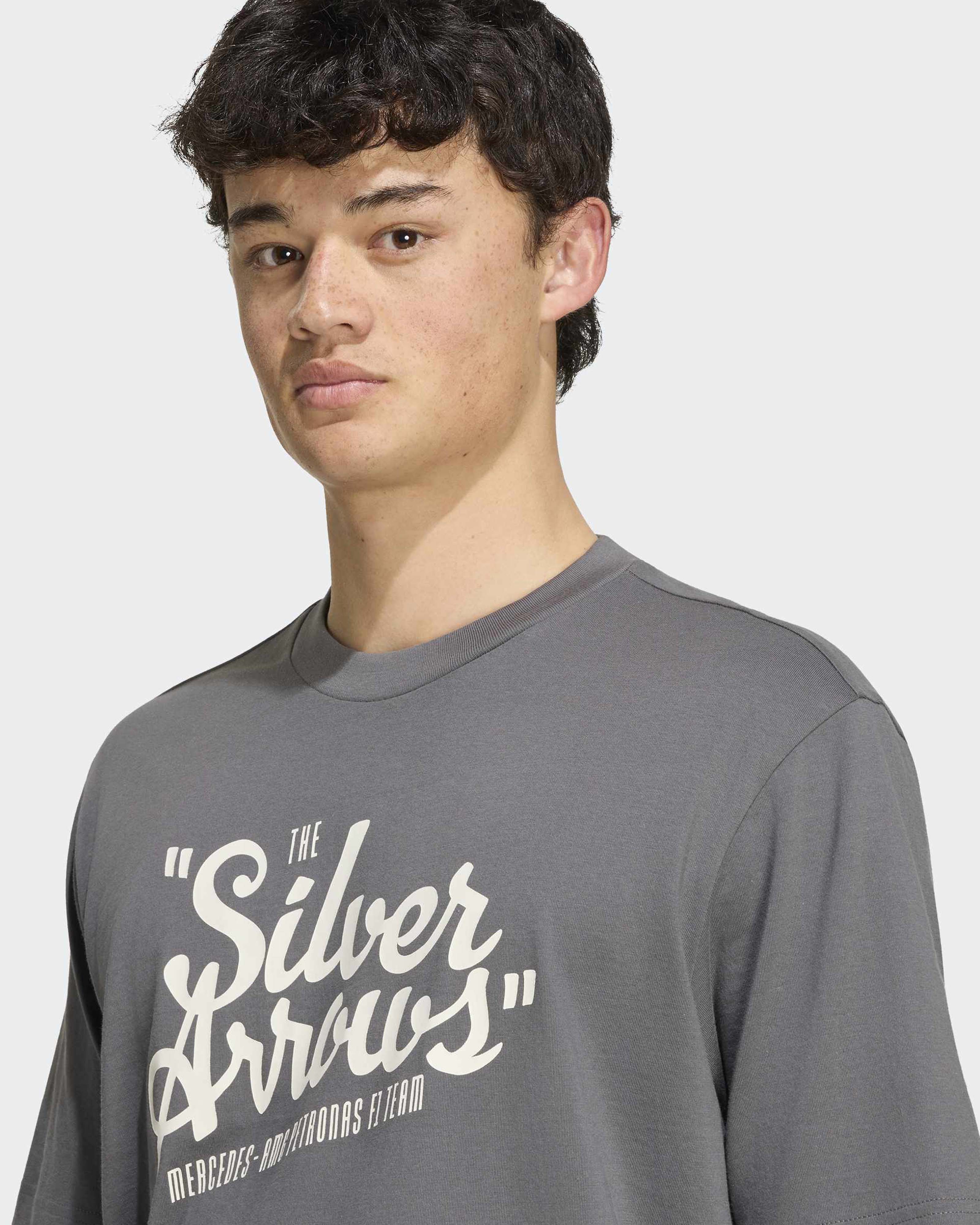 Mens Silver Arrows T-shirt Grey - Image 4