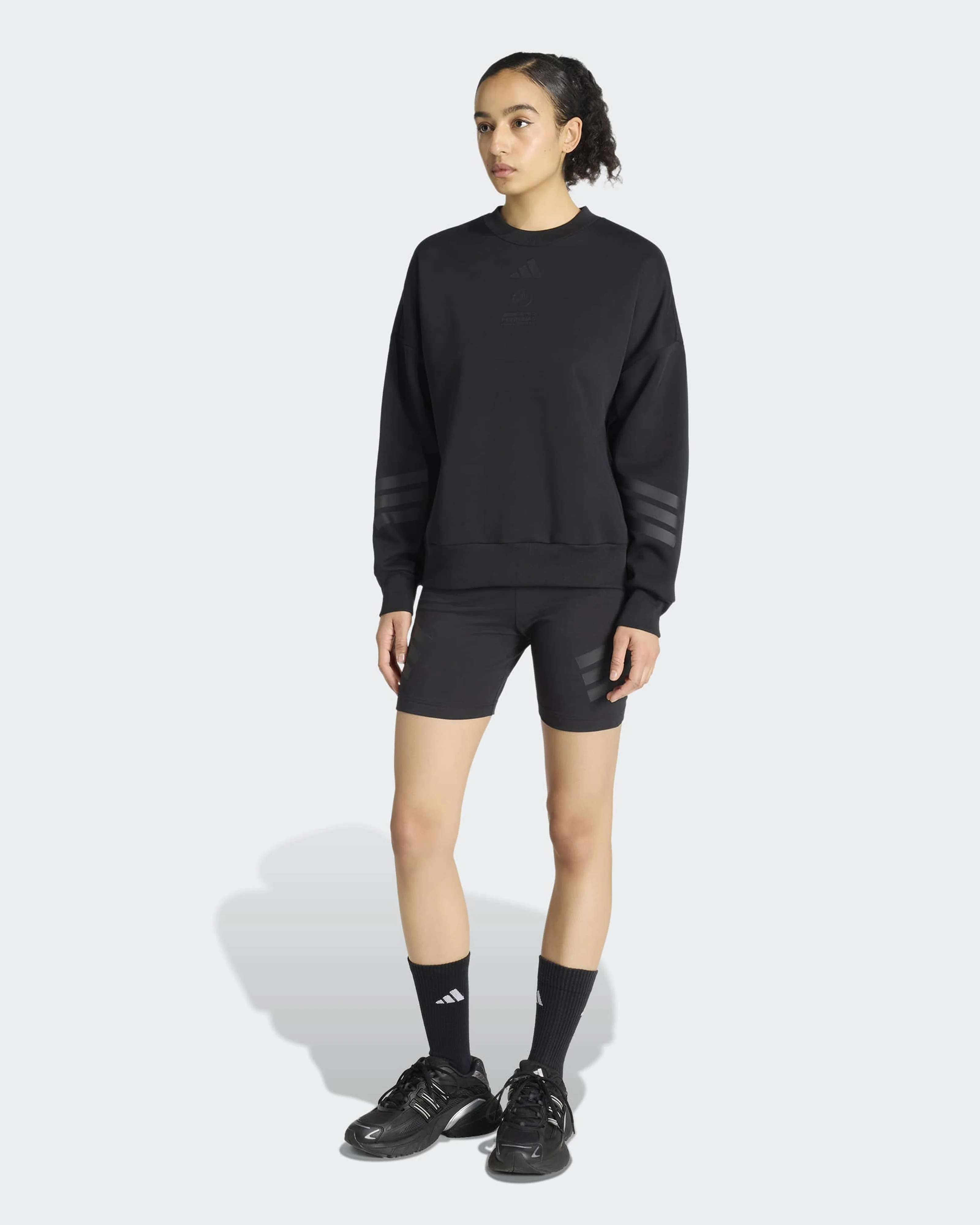 Womens Night Sweat Top Black - Image 3