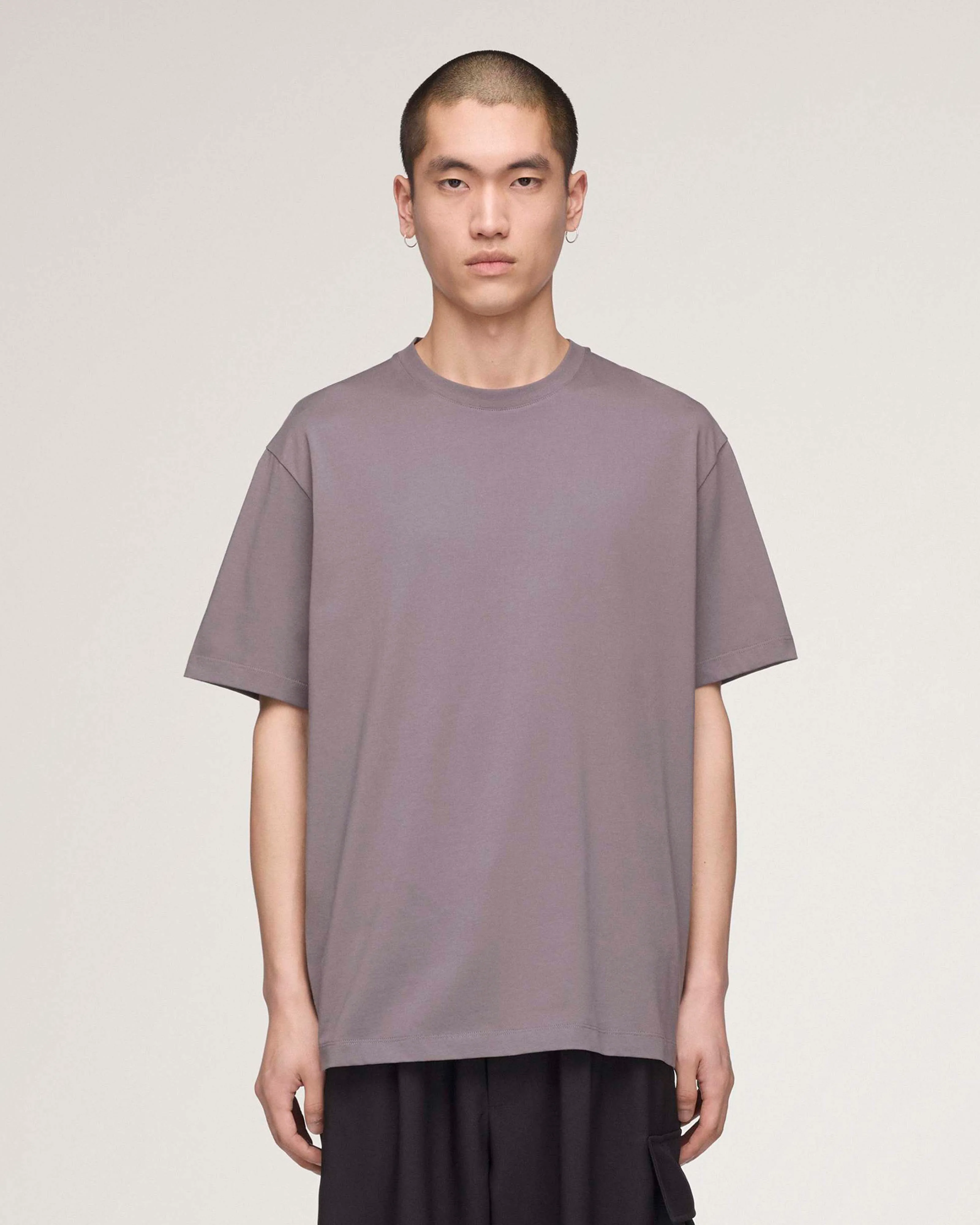 Y-3 Logo Short-Sleeve T-shirt Grey
