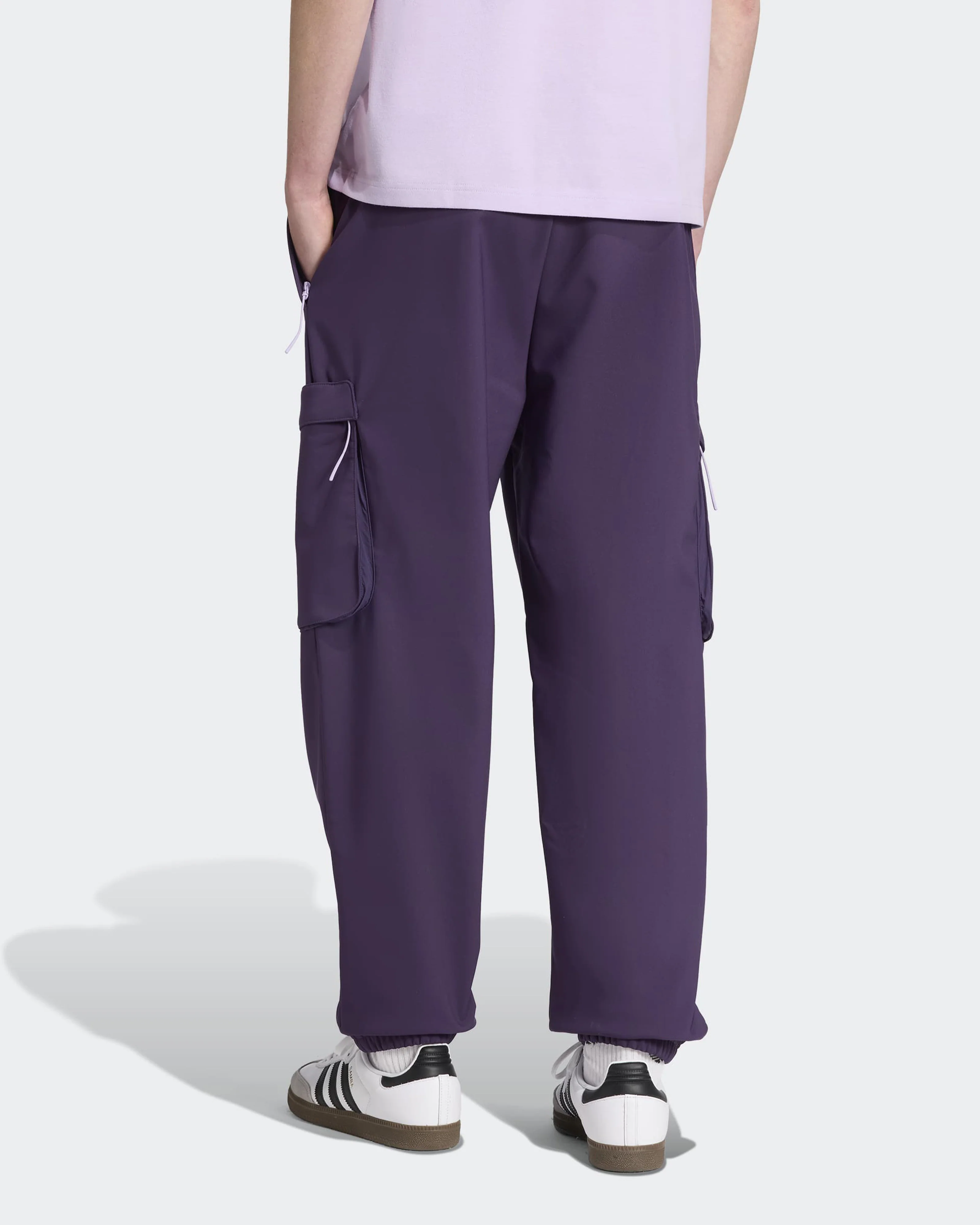 Mens Premium Woven Joggers Dark Purple - Image 2